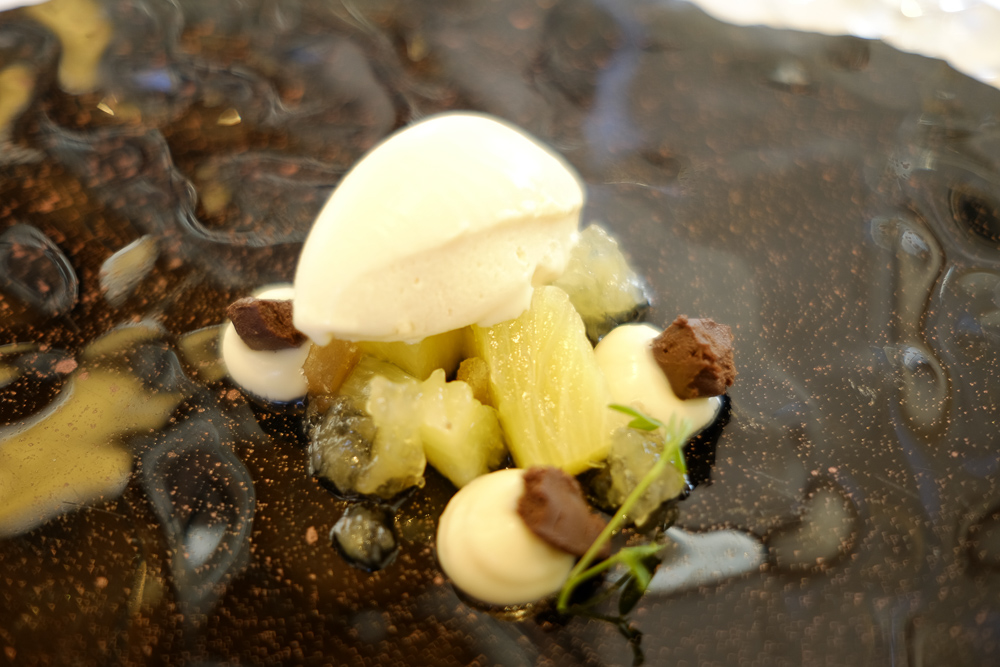 Piña, Vainilla y Chocolate.