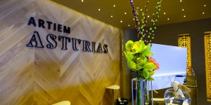 La recepción del Hotel.