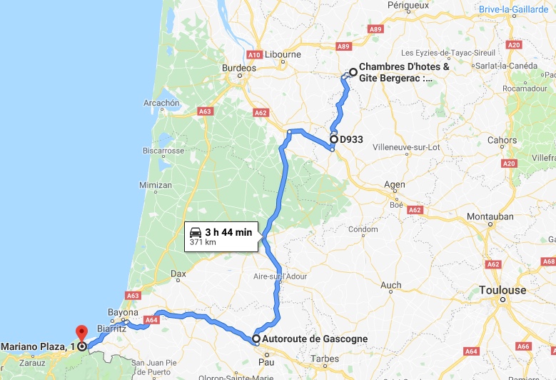 Desde la orilla de la Dordogne hasta Irún.